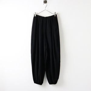 今季 2024AW エンフォルド ENFOLD WIDE EGG−PANTS ワイドエッグパンツ 36/ブラック ボトムス 変形 タック ジョガー【2400014188011】