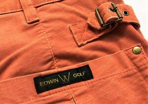 USED品◆EDWIN GOLF◆エドウィンゴルフ◆コーデュロイパンツ◆L◆83◆オレンジ系