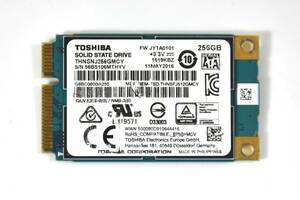 TOSHIBA mSATA SSD 256GB /健康状態90%/累積使用12136時間/動作確認済み, フォーマット済み/中古品 