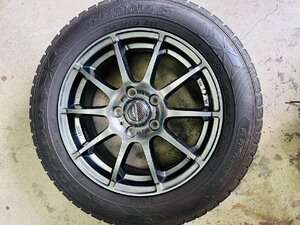 【GOODYEAR グッドイヤー ICENAVI6　205/60r16 スタッドレスタイヤ 20年製 ホイール付き 4本セット】中古品