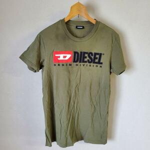 ★ ディーゼル DIESEL Tシャツ 半袖 ロゴ ワッペン 14 カーキ 綿