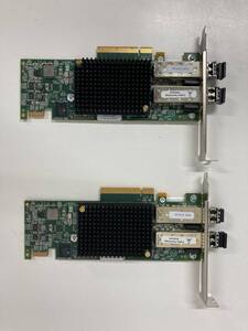 [2個セット]Fujitsu Emulex LPe16002 2-port HP 16Gbps FC HBA P005947-41C、動作品