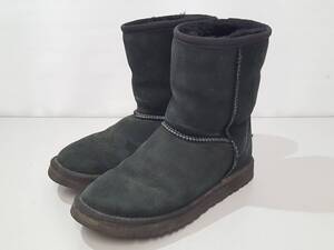 UGG australia アグ オーストラリア CLASSIC SHORT クラシックショート 5825 ムートンブーツ/22cm/ブラック/ショートブーツ/定番/LNK19-8