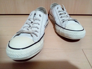 CONVERSE コンバース LEATHER ALL STAR OX レザーオールスターオックスフォード ローカットスニーカー 白 ホワイト 26cm