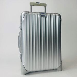 【美品】青ロゴ RIMOWA リモワ TOPAS トパーズ 32L 機内持ち込み 2輪 TSAロック キャビントローリー アルミ スーツケース キャリーバッグ