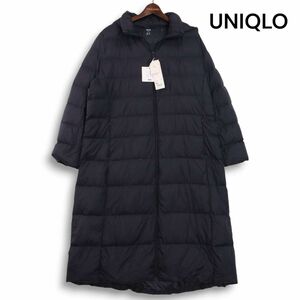 【新品 未使用】 UNIQLO ユニクロ 秋冬 ウルトラライト ダウン ロング コート Sz.3XL　レディース 黒 大きいサイズ 特大　K4T01796_B#N