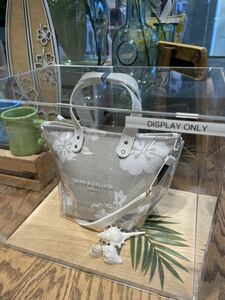 DEAN&DELUCA ハワイ限定　ビニール　トートバッグ　グレー　新品　ハワイ　ディーンアンドデルーカ