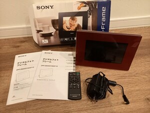 SONY ソニー S-Frame DPF-D720 デジタルフォトフレーム 7型 写真 レッド インテリア 中古現状品 k1687