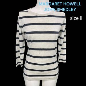 極美品MARGARET HOWELL JOHN SMEDLEY ニット II カットソー セーター　極美品　マーガレットハウエルジョンスメドレー　コラボ　m、9号