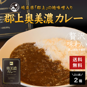 郡上奥美濃カレー ２個セット 200g×2箱 ｜ カレー ｜ レトルト ｜ 味噌 ｜ 郡上 ｜ 奥美濃｜ ご当地カレー