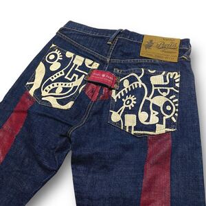 エヴィス EVISU Paris ピカソ 大黒 セルビッジ デニム パンツ サイズ32