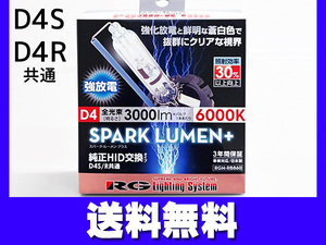 純正交換 HID バルブ ライト D4R D4S 共通 42V 35W 6000K 3000lm 2個 RGH-RB860 車検対応 スパークルーメンプラス RG 送料無料