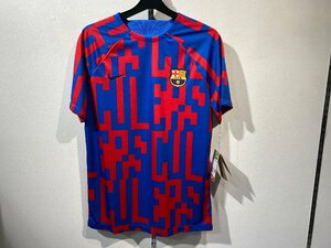 【未使用】 NIKE/ナイキ　バルセロナ 2022/2023 プレマッチ トレーニングシャツ 半袖　DJ8560－404　Sサイズ(USサイズ)