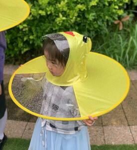 【レインハット】イエロー レインコート レインウェア 雨 梅雨 人気 かわいい