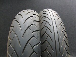 【送料無料★ ※沖縄・離島を除く】中古前後セット!ダンロップ◎D220 ST. 120/70R18. 160/60R17. TR100:24083