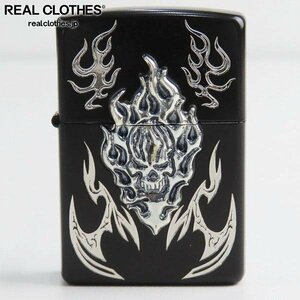 ZIPPO/ジッポー ファイヤースカルメタルデザイン メタル貼り シリアルNO.0622 2006年製 /LPL