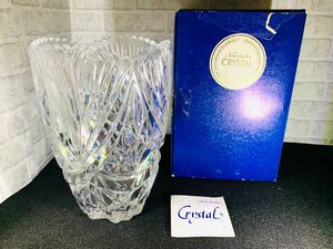 #1237 ノリタケ Noritake クリスタル 花瓶 花器 箱付き CRYSTAL フラワーベース