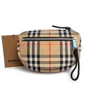 （未使用　展示品）バーバリー BURBERRY キャノン バムバッグ ショルダー ボディバッグ コットン ポリエステル アーカイブベージュ 8014420