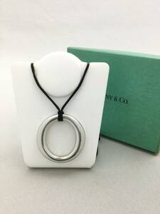 TIFFANY&Co.　ティファニー　ラージセビアナ　シルクコード　ネックレス　シルバー　アクセサリー　925【C016413】