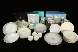 ★洋食器 まとめ Noritake WEDGWOOD Noritake YVES SAINT LAURENT TACHIKICHI TIFFANY & CO. お皿 グラス ティーカップ_GIR_C0110-I004