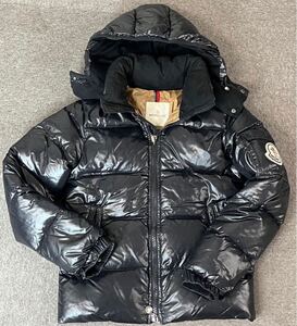 1円スタート！ モンクレール MONCLER ダウンジャケット ブラック ワッペン ロゴ 黒 ヒマラヤ