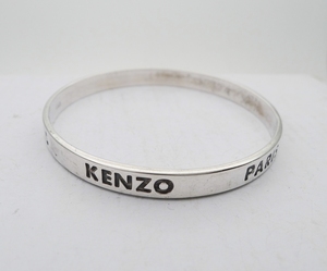 ★KENZO(ケンゾー) シルバー925ロゴバングル／ブレスレット 28.8g