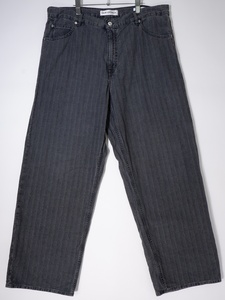 OUR LEGACY/アワーレガシー 2024SS VAST CUT WASHED GREY TRINO STRIPEデニムパンツ [MDNA76589]