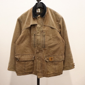 n156 90sビンテージ カーハート CARHARTT 裏地ブランケット ダックジャケット USA製■1990年代製 表記Mサイズ ブラウン アメカジ 80s 70s