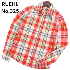 RUEHL No.925 ルールナンバー925 通年 長袖 チェック★ シャツ Sz.S　メンズ 赤　C4T02754_3#C