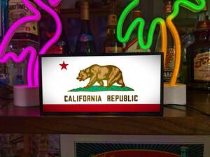 カリフォルニアパブリック★CALIFORNIA REPUBRIC★熊 ベアー アメリカン雑貨 サイン ランプ 看板 置物 雑貨 ライトBOX 電飾看板 電光看板
