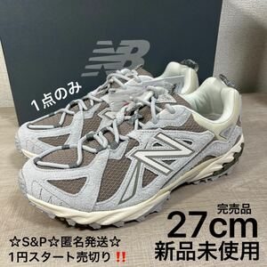 1円スタート売切り 新品未使用 定価15,400円 27cm NEW BALANCE ニューバランス ML610 スニーカー スエード 天然皮革 グレー