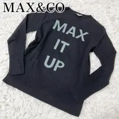 カシミヤ混/極美品　MAX&CO　マックスアンドコー　ニット　ブラック　S