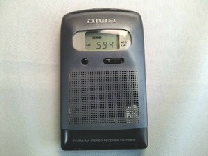 希少★aiwa 　FM／AMステレオ ポケットラジオ 　CR-DS805　日本製★受信可能！ジャンク