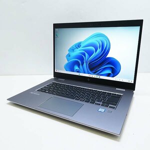 1円スタート〇HP ZBook Studio G5【第8世代Core i7 8750H/メモリ32GB/SSD512GB/Win11Pro/webカメラ/無線LAN/フルHD/QuadroP1000/AC付属】