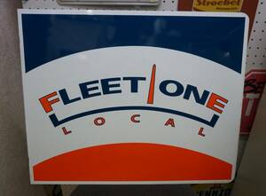 FLEET ONE ヴィンテージ看板 米国政府用車両　ソリューション企業 トラック 燃料カード 管理 