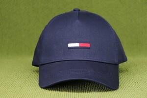 新品並行正規 TOMMY JEANS トミージーンズ ロゴ 帽子 キャップ ネイビー 紺 フリーサイズ コットン 管理0506nskb