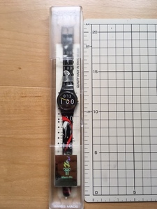 良品 ケース有 レア swatch スウォッチ SWISS NADIA COMANECI コマネチ AG1995 Atlanta1996 クオーツ 腕時計