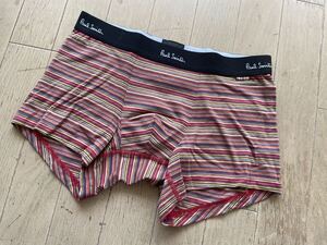 即決！ポールスミス！PAUL SMITH LOWRISE BOXER ローライズボクサー マルチボーダー柄 レッド L