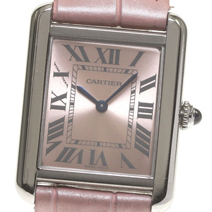 カルティエ CARTIER W5200000 タンクソロSM クォーツ レディース _845925