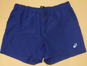 中古★アシックス レディース ショートパンツ 濃紺ネイビー Lサイズ 短パン ランニングパンツ スポーツウェア ASICS 女子 匿名配送