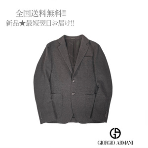 I808.. GIORGIO ARMANI ジョルジオ アルマーニ ジャケット JK シングル メンズ 男 新品 ★ ダークグレー