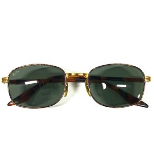 【レイバン】本物 Ray-Ban サングラス B&L ボシュロム ロゴテンプル W2190 べっ甲調×カーキグレー色系×ゴールド色系 メンズ レディース