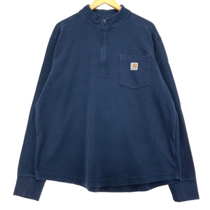 古着 カーハート Carhartt RELAXED FIT ハーフジップ ロングTシャツ ロンT メンズXL相当 /eaa462801