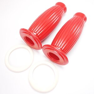 Pair of grips BUBBLE Superflex Type 24mm red グリップ 赤 VESPA ベスパ 50s 100s ET3 Sprint Super GTR Rally 90ss PX