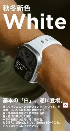 【NOMAD】Apple Watch スポーツバンド　ホワイト