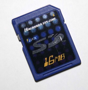 HAGIWARA SYS-COM 16MB 16メガバイト　ＳＤカード　フォーマット済