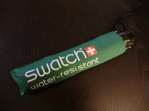 スイス SWATCH スウォッチ 時計 非売品 限定品 傘 折りたたみ傘 未使用 希少 レア物 ノベルティ 小物 アンティーク インテリア オブジェ 