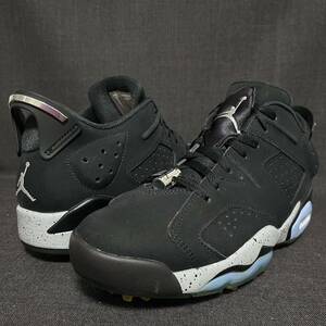 NIKE AIR JORDAN RETRO 6 NRG LOW BLACK CHROME GOLF US10.5 28.5cm ナイキゴルフ エアジョーダン6G クローム ゴルフシューズ