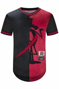 日本未発売 【3XL】 BlackKyes ブラックキーズ 野球 ベースボールシャツ Vネック ToonGang 赤 ピンクパンサー PinkPanther アメコミ USA