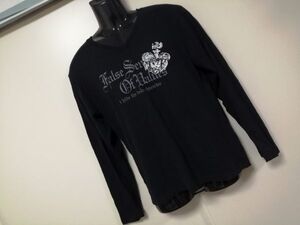 kkyj4635 ■ Pauhard ■ Tシャツ カットソー トップス 半袖 Vネック コットン 黒 L